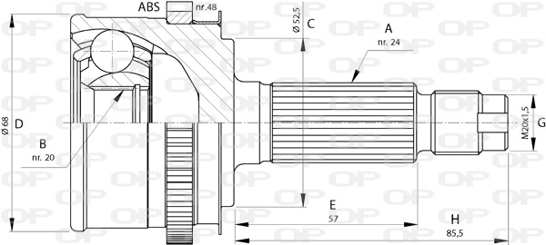 OPEN PARTS CVJ5728.10 Σετ...