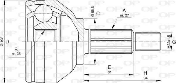 OPEN PARTS CVJ5740.10 Σετ...