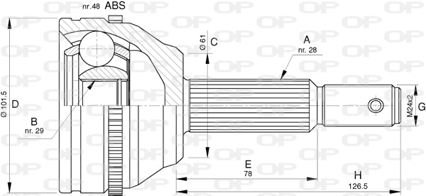 OPEN PARTS CVJ5766.10 Σετ...