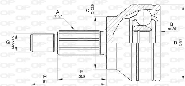 OPEN PARTS CVJ5804.10 Σετ...
