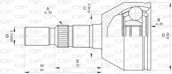 OPEN PARTS CVJ5826.10 Σετ...