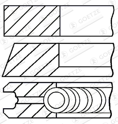 MAHLE 001 RS 11119 0N0 Stempelringsett