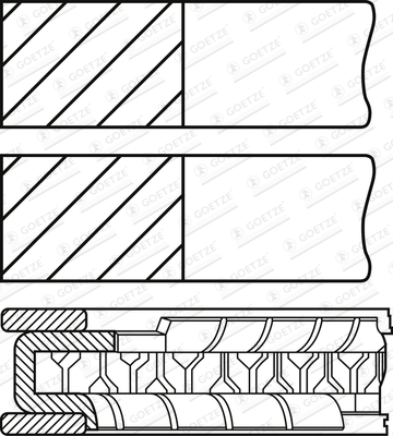MAHLE 083 06 N1 Stempelringsett
