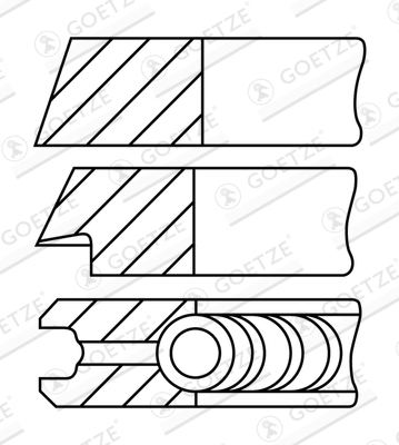 GOETZE ENGINE 08-109407-30 Piston Ring Kit