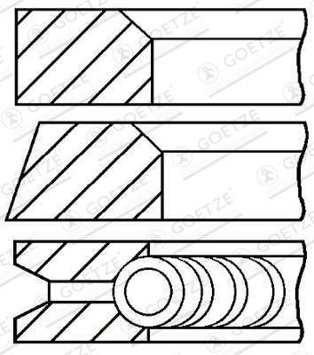 MAHLE 001 RS 00111 0N2 Stempelringsett