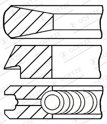 GOETZE ENGINE 08-114405-40 Piston Ring Kit