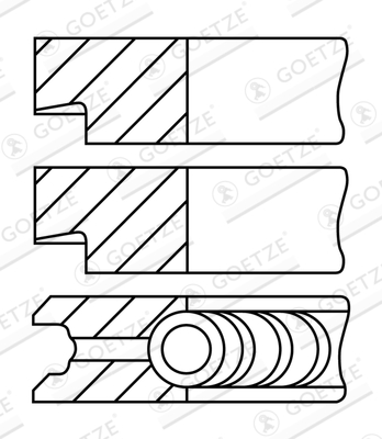 GOETZE ENGINE 08-121700-10 Piston Ring Kit