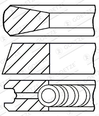 GOETZE ENGINE 08-136507-30 Piston Ring Kit