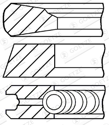 GOETZE ENGINE 08-786407-00 Stempelringsett
