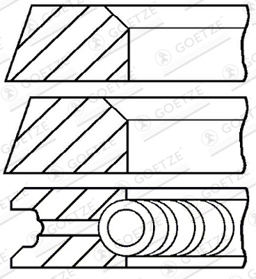 GOETZE ENGINE 08-319700-10 Piston Ring Kit
