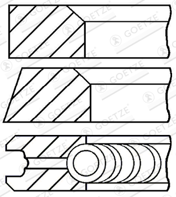 MAHLE 001 RS 11131 0N0 Stempelringsett