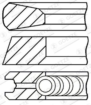 MAHLE 063 55 N0 Stempelringsett