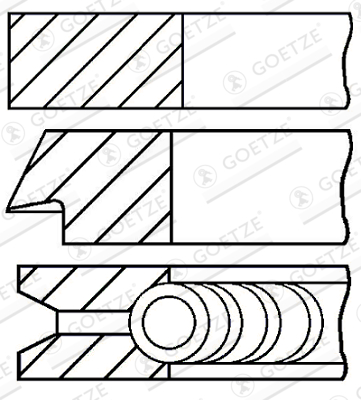 GOETZE ENGINE 08-373207-00 Piston Ring Kit for CHEVROLET DAIHATSU TOYOTA
