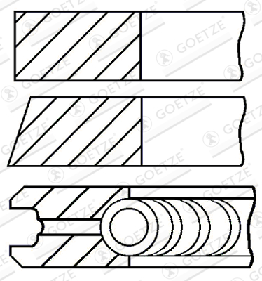 MAHLE 607 77 N2 Stempelringsett
