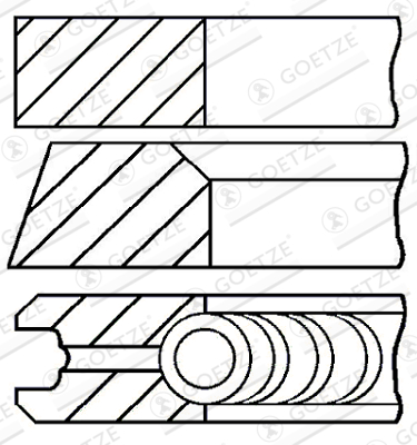 GOETZE ENGINE 08-105907-00 Stempelringsett