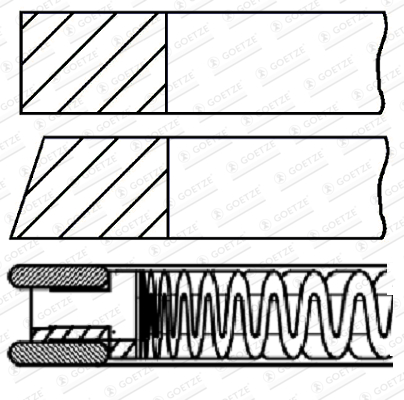 GOETZE ENGINE 08-445700-00 Stempelringsett