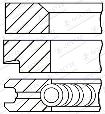 GOETZE ENGINE 08-784607-00 Stempelringsett