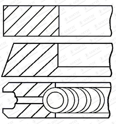 MAHLE 021 01 V0 Stempelringsett