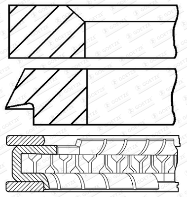 GOETZE ENGINE 08-444800-00 Piston Ring Kit