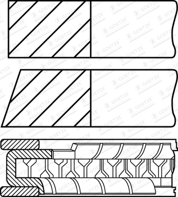 GOETZE ENGINE 08-449400-00 Stempelringsett
