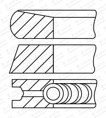 MAHLE 001 RS 00111 0N1 Stempelringsett