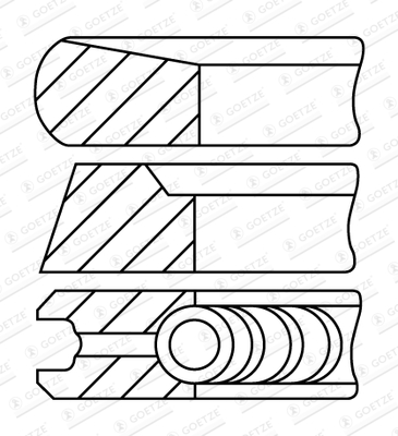 GOETZE ENGINE 08-103007-00 Stempelringsett