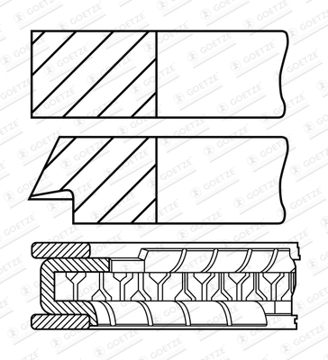 GOETZE ENGINE 08-103007-00 Stempelringsett