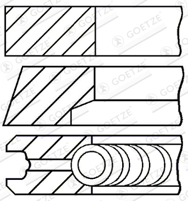 GOETZE ENGINE 08-434600-00 Stempelringsett