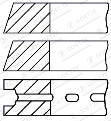 GOETZE ENGINE 08-525411-00 Piston Ring Kit for TRIUMPH