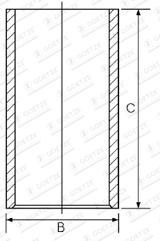 GOETZE ENGINE 14-012470-00 Cylinder Liner for FIAT