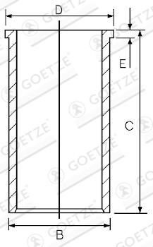 GOETZE ENGINE 14-022440-00 Cylinder Liner