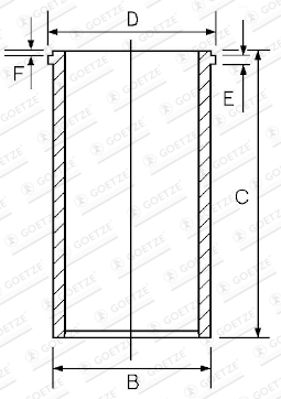 GOETZE ENGINE 14-040150-00 Χιτώνιο κυλίνδρου for DAIHATSU TOYOTA