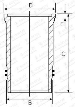 GOETZE ENGINE 14-440260-00 Cylinder Liner