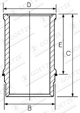 GOETZE ENGINE 14-636730-00DL Cylinder Liner for DAF RENAULT VOLVO