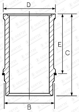 GOETZE ENGINE 14-710010-00 Cylinder Liner for DAIMLER JAGUAR
