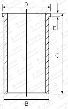 GOETZE ENGINE 14-710030-00 Cylinder Liner for CATERHAM FSO MG RELIANT ROVER WESTFIELD