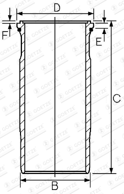 GOETZE ENGINE 15-458900-00 Χιτώνιο κυλίνδρου for VOLVO