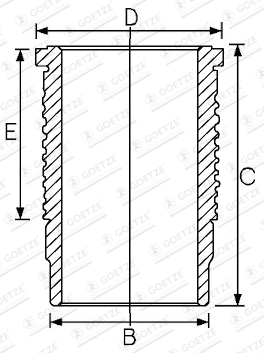 GOETZE ENGINE 15-670070-00 Χιτώνιο κυλίνδρου for SCANIA