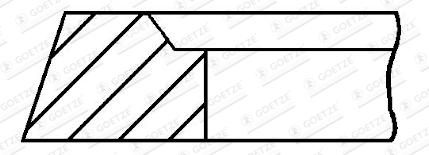 GOETZE ENGINE 2.5mm 005IW GOE13 Piston Ring