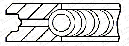 GOETZE ENGINE 3.947mm 232 P GOE12 Δακτύλιος εμβόλου