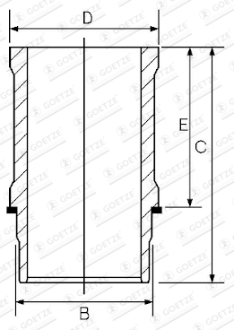 GOETZE ENGINE CH5199200DL STD Χιτώνιο κυλίνδρου for RENAULT