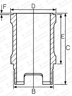 GOETZE ENGINE SJ351391DL Χιτώνιο κυλίνδρου