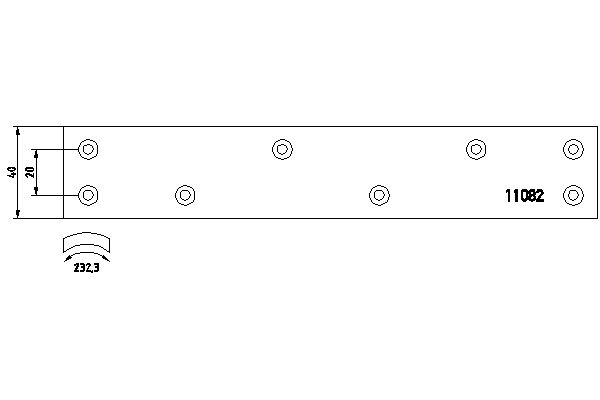 TEXTAR 1108202 Bremsbelagsatz, Trommelbremse