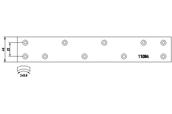 TEXTAR 1108401 Bremsbelagsatz, Trommelbremse