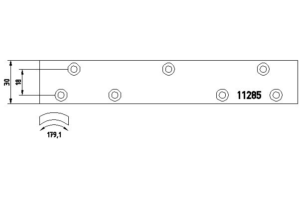 TEXTAR 1128502 Bremsbelagsatz, Trommelbremse