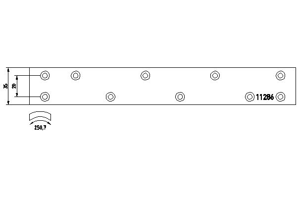 TEXTAR 1128601 Bremsbelagsatz, Trommelbremse
