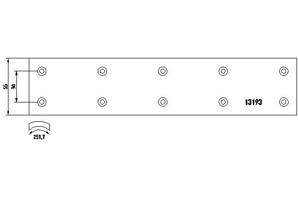 TEXTAR 1319302 Bremsbelagsatz, Trommelbremse