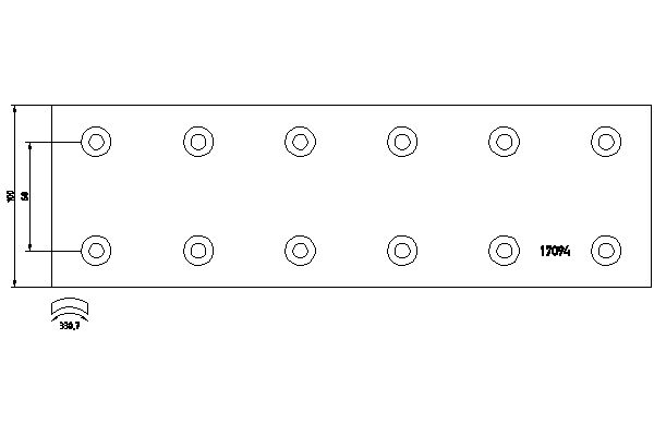 TEXTAR 1709401 Bremsbelagsatz, Trommelbremse