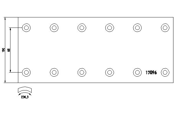 TEXTAR 1709601 Bremsbelagsatz, Trommelbremse