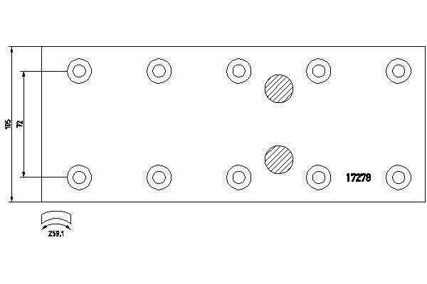 TEXTAR 1727806 Bremsbelagsatz, Trommelbremse